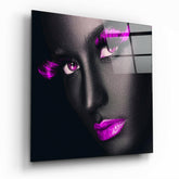 Pink Lashes Glass Wall Art.